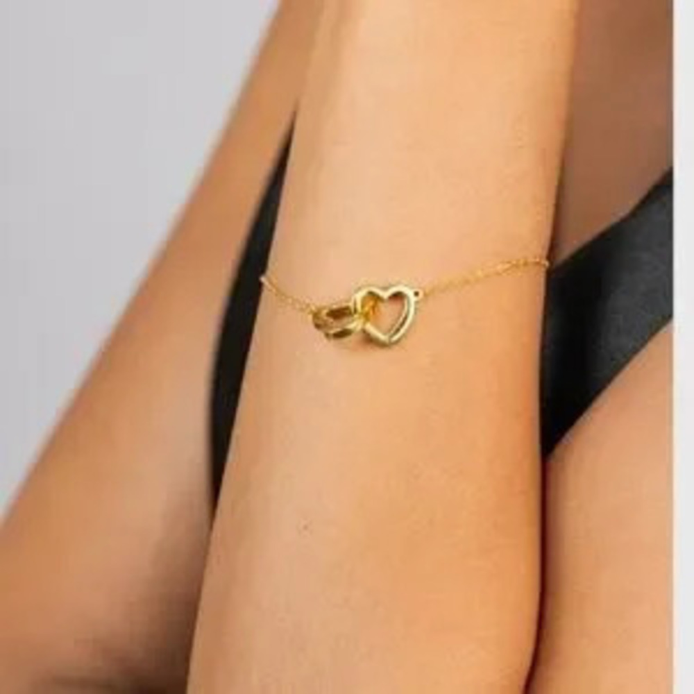 Charter Club Interlocking Heart Bracelet C Sterling Silver Adjustable